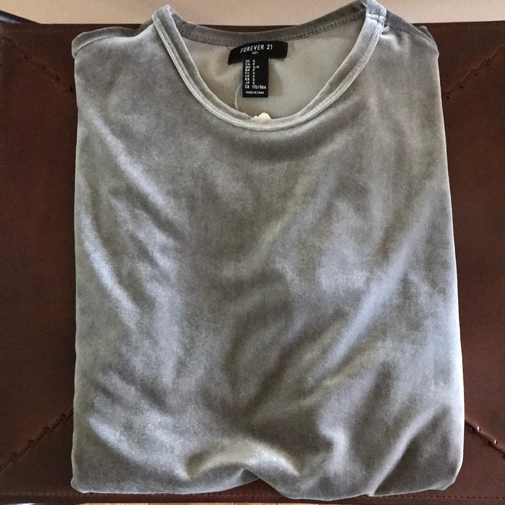 Short sleeve suede shirt